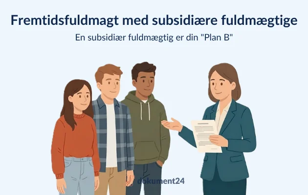 Fremtidsfuldmagt med subsidiære fuldmægtige