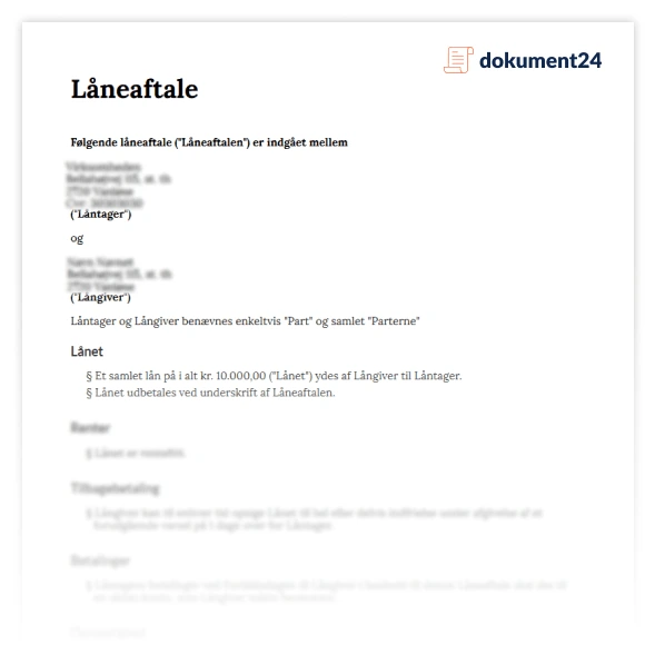 Kommerciel låneaftale