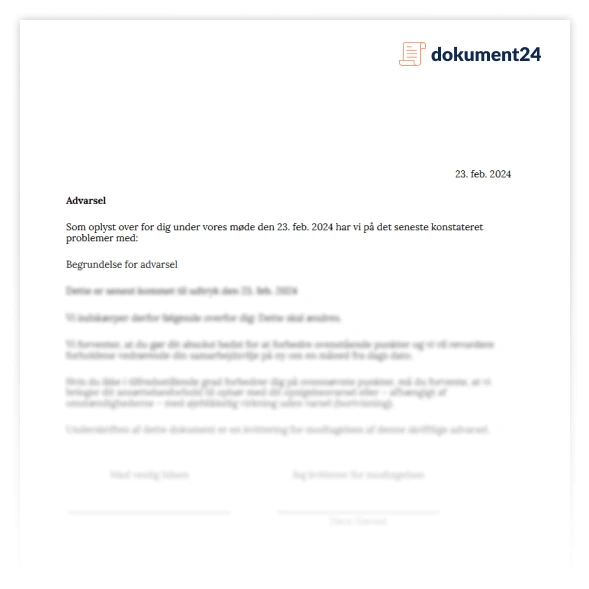 Skriftlig Advarsel