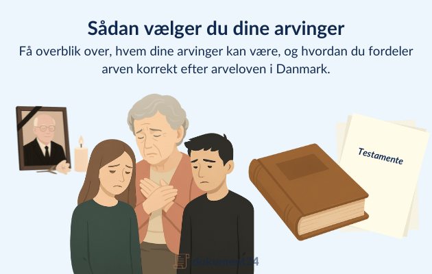 Et dansk par der planlægger deres arv sammen, med fokus på børn som arvinger og forståelse af arveloven.