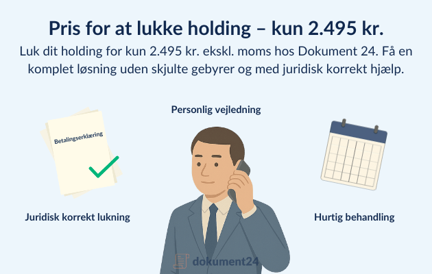 Hvad koster det at lukke et holdingselskab?