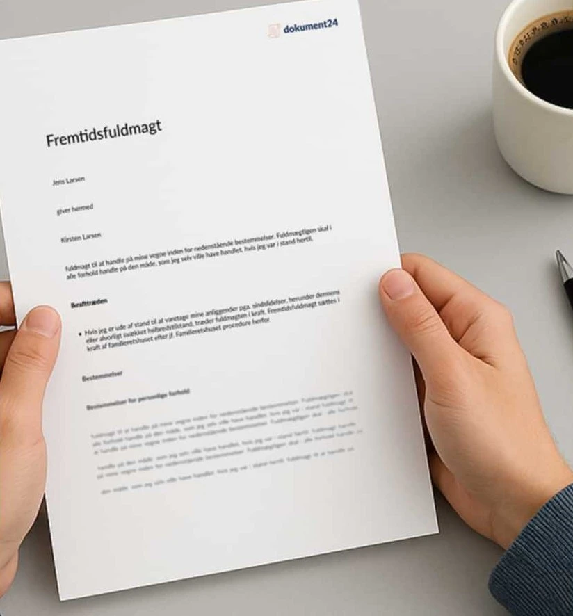 Lav fremtidsfuldmagt online