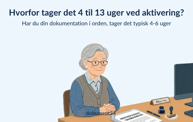 Gebyrer og sagsbehandlingstid fremtidsfuldmagt