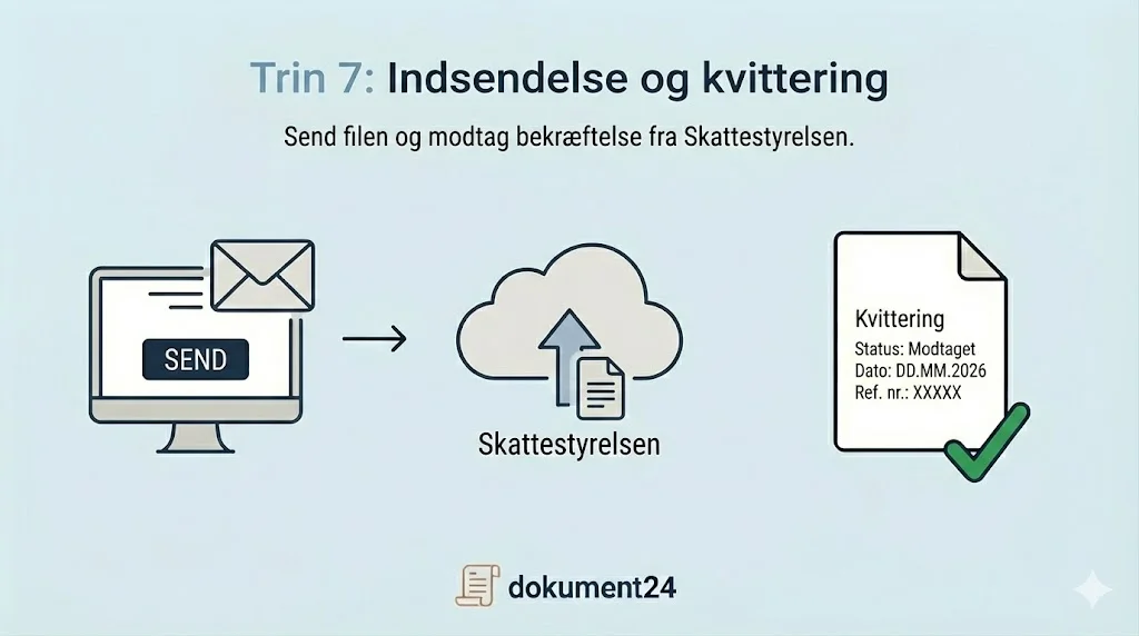 Indsendelse via TastSelv guide til likvidationsprovenu