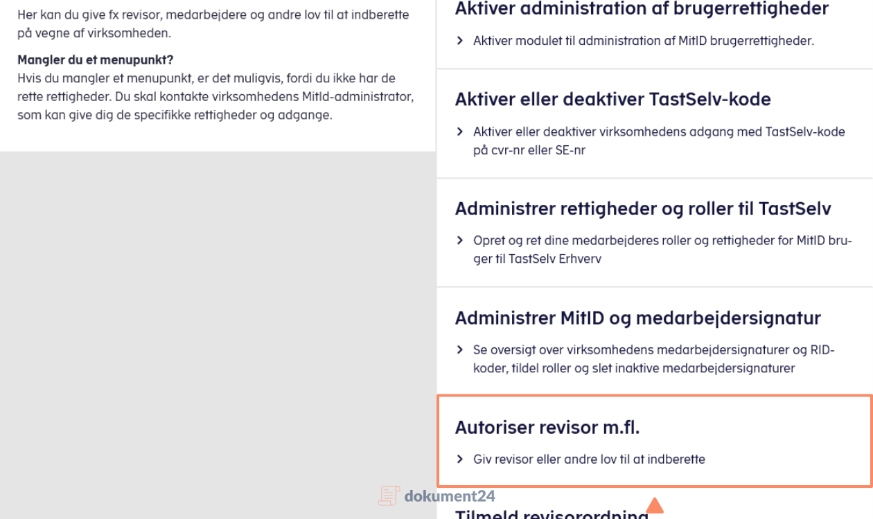 Gå til autoriser revisor mfl