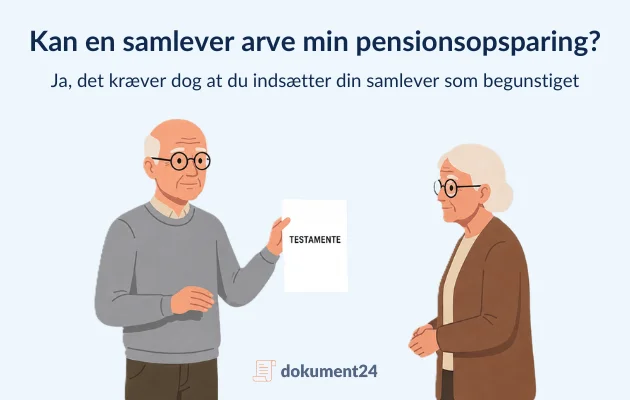 Illustration af ægtepar som ønsker at arve pensionsopsparing efter hinanden