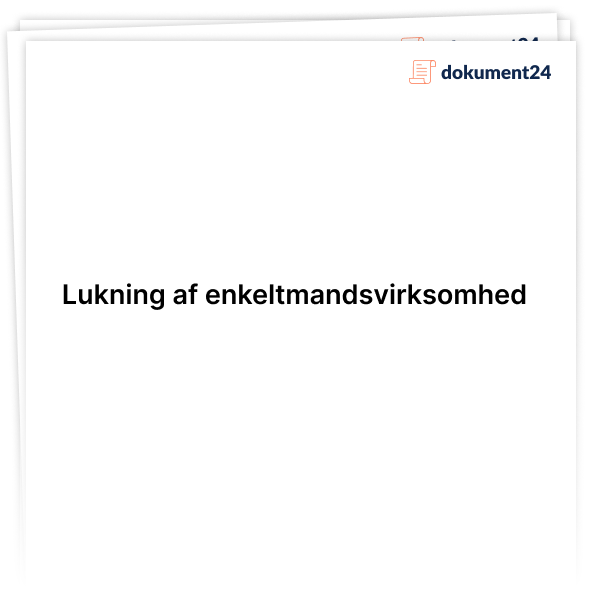 Luk enkeltmandsvirksomhed