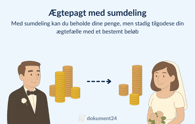 Ægtepagt med sumdeling, Ægtepagt med sumdeling