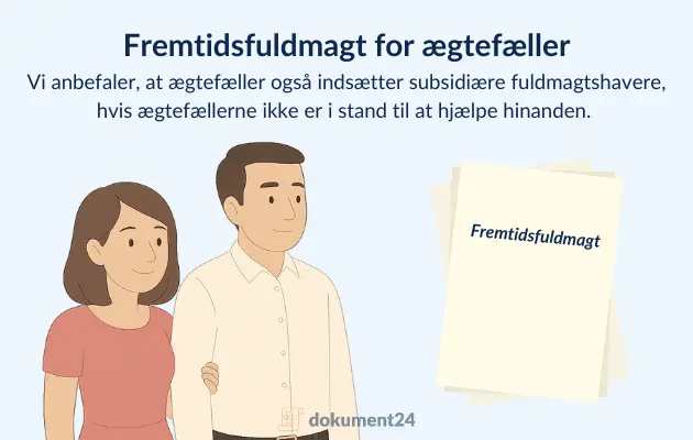 Ægtefæller der står sammen med en fremtidsfuldmagt