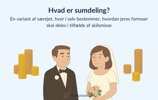 Hvad er sumdeling, Ægtepagt med sumdeling 