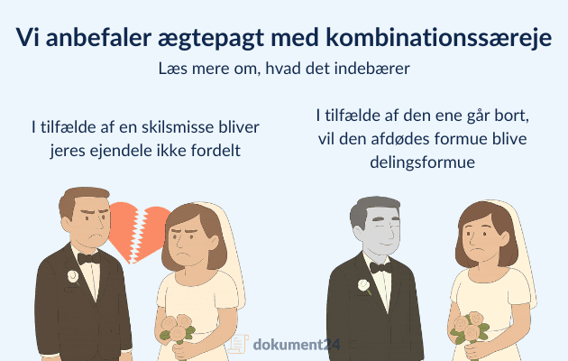En ægtepagt med kombinationseje