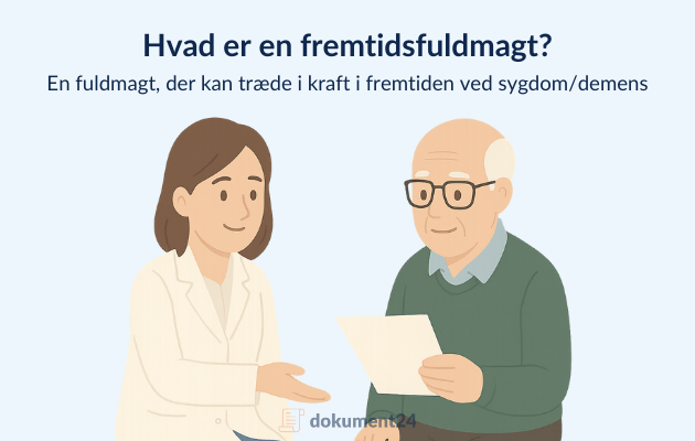 ældre mand med fremtidsfuldmagt og kvinde
