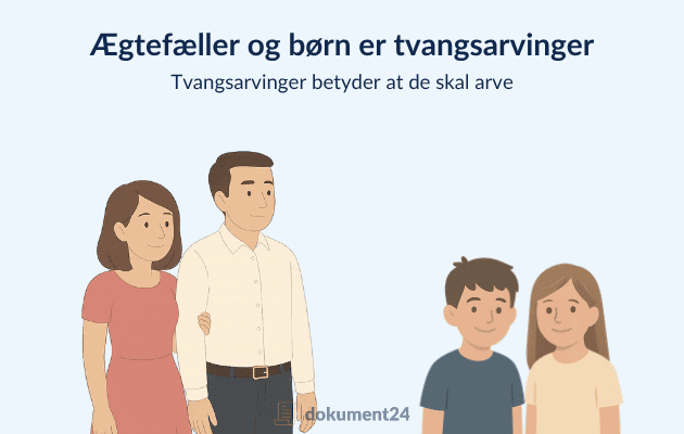 Tvangsarvinger er børn og ægtefælle Tvangsarvinger er børn og ægtefælle