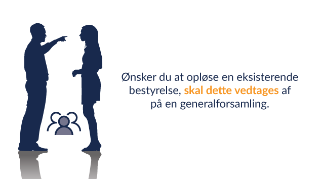 Hvordan opløser du bestyrelsen?
